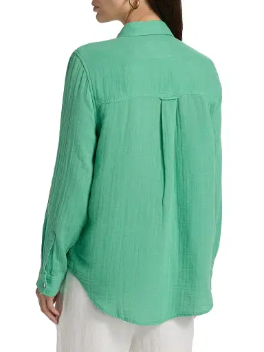 Rails Women's Ellis Crinkled Cotton Shirt - Clover | Thumbnail 5 Rails Women's Ellis Crinkled Cotton Shirt - Clover | Thumbnail 5