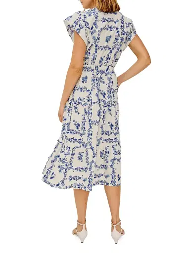 Rails Women's Roza Floral Cotton Midi Shirtdress - Ceramic Floral | Thumbnail 3 Rails Women's Roza Floral Cotton Midi Shirtdress - Ceramic Floral | Thumbnail 3