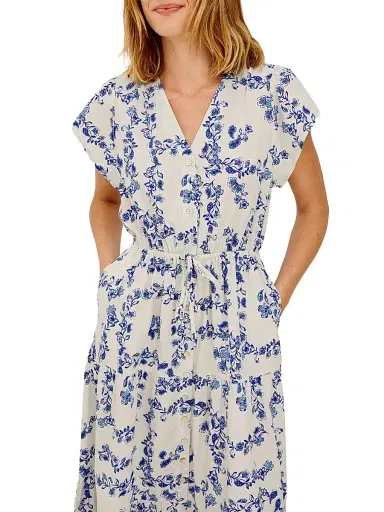 Rails Women's Roza Floral Cotton Midi Shirtdress - Ceramic Floral | Thumbnail 4 Rails Women's Roza Floral Cotton Midi Shirtdress - Ceramic Floral | Thumbnail 4