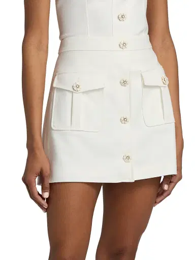 Ramy Brook Women's Briella Cotton-Blend Miniskirt | Thumbnail 4 Ramy Brook Women's Briella Cotton-Blend Miniskirt | Thumbnail 4