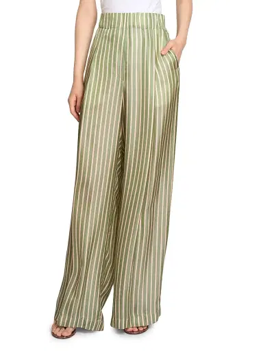 Dries Van Noten Women's Pila Striped Pleated Wide-Leg Pants | Thumbnail 3 Dries Van Noten Women's Pila Striped Pleated Wide-Leg Pants | Thumbnail 3