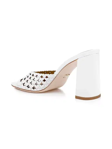 BADGLEY MISCHKA Women's Omni 85MM Patent Leather Sandals - White Patent - Size 11 | Thumbnail 3 BADGLEY MISCHKA Women's Omni 85MM Patent Leather Sandals - White Patent - Size 11 | Thumbnail 3