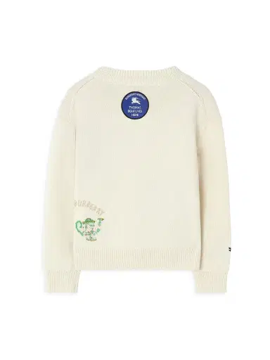 Burberry Little Girl's & Girl's Tea Party Thomas Bear Cardigan - Ivory - Size 8 | Thumbnail 2 Burberry Little Girl's & Girl's Tea Party Thomas Bear Cardigan - Ivory - Size 8 | Thumbnail 2