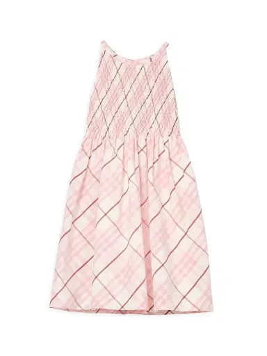 Burberry Baby Girl's, Little Girl's & Girl's Check Smocked Dress - Flora Pink | Thumbnail 1 Burberry Baby Girl's, Little Girl's & Girl's Check Smocked Dress - Flora Pink | Thumbnail 1