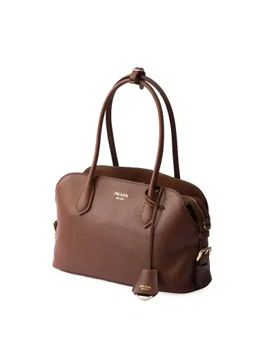 Prada Women's Leather Top Handle Bag - Brown | Thumbnail 4 Prada Women's Leather Top Handle Bag - Brown | Thumbnail 4