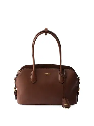 Prada Women's Leather Top Handle Bag - Brown | Thumbnail 1 Prada Women's Leather Top Handle Bag - Brown | Thumbnail 1