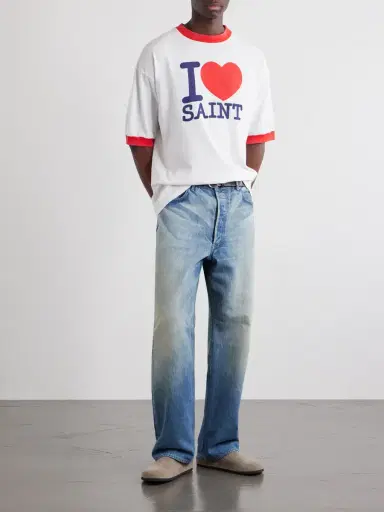 SAINT Mxxxxxx I Love Saint Cotton-Jersey T-Shirt - Men | Thumbnail 2 SAINT Mxxxxxx I Love Saint Cotton-Jersey T-Shirt - Men | Thumbnail 2