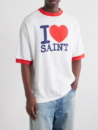 SAINT Mxxxxxx I Love Saint Cotton-Jersey T-Shirt - Men | Thumbnail 3 SAINT Mxxxxxx I Love Saint Cotton-Jersey T-Shirt - Men | Thumbnail 3