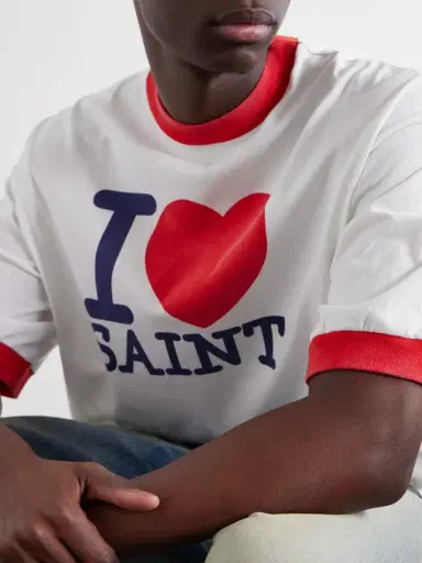 SAINT Mxxxxxx I Love Saint Cotton-Jersey T-Shirt - Men | Thumbnail 6 SAINT Mxxxxxx I Love Saint Cotton-Jersey T-Shirt - Men | Thumbnail 6
