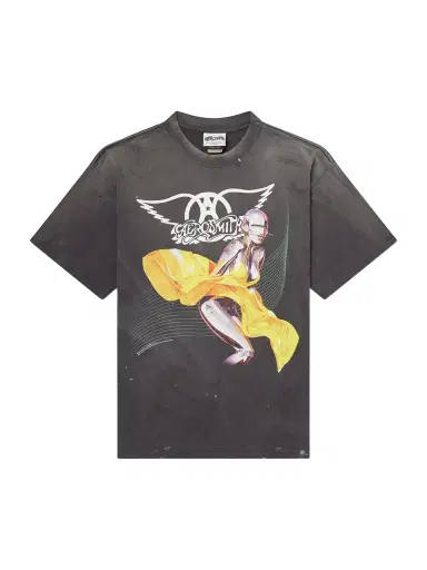 SAINT Mxxxxxx Aerosmith Paint-Splattered Printed Cotton-Jersey T-Shirt - Men | Thumbnail 1 SAINT Mxxxxxx Aerosmith Paint-Splattered Printed Cotton-Jersey T-Shirt - Men | Thumbnail 1