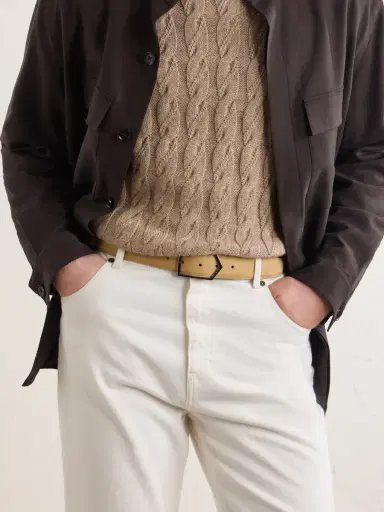 Canali 3.5cm Suede Belt - Men | Thumbnail 2 Canali 3.5cm Suede Belt - Men | Thumbnail 2