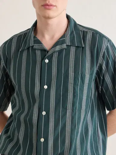 Hartford New Palmito MC Camp-Collar Striped Cotton Shirt - Men | Thumbnail 5 Hartford New Palmito MC Camp-Collar Striped Cotton Shirt - Men | Thumbnail 5