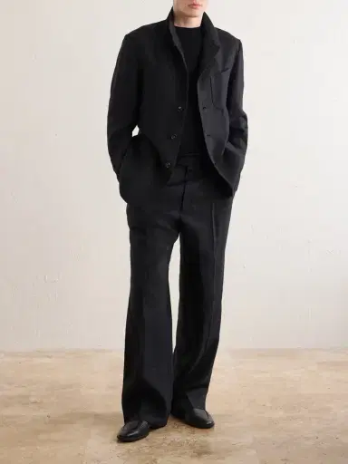 Saman Amel Nehru Linen Jacket - Men | Thumbnail 2 Saman Amel Nehru Linen Jacket - Men | Thumbnail 2