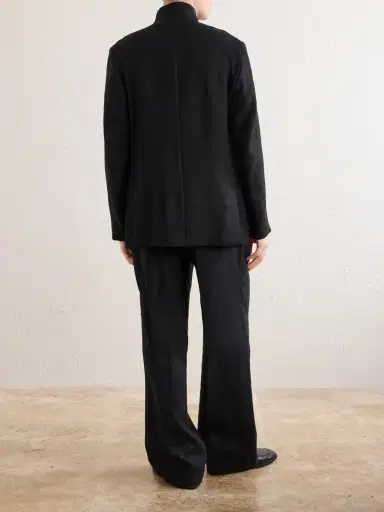 Saman Amel Nehru Linen Jacket - Men | Thumbnail 4 Saman Amel Nehru Linen Jacket - Men | Thumbnail 4