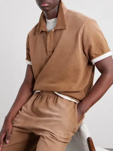 Les Tien Banded Cotton-Piqué Tennis-Polo - Men | Thumbnail 5 Les Tien Banded Cotton-Piqué Tennis-Polo - Men | Thumbnail 5
