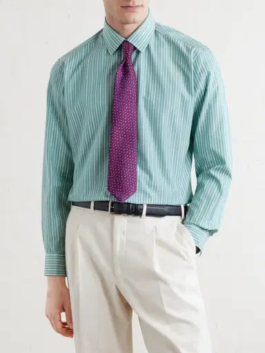 Charvet Striped Cotton-Poplin Shirt - Men | Thumbnail 3 Charvet Striped Cotton-Poplin Shirt - Men | Thumbnail 3