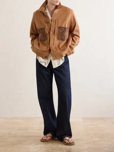 Kardo Marvin Cotton-Jacquard Trucker Jacket - Men | Thumbnail 2 Kardo Marvin Cotton-Jacquard Trucker Jacket - Men | Thumbnail 2