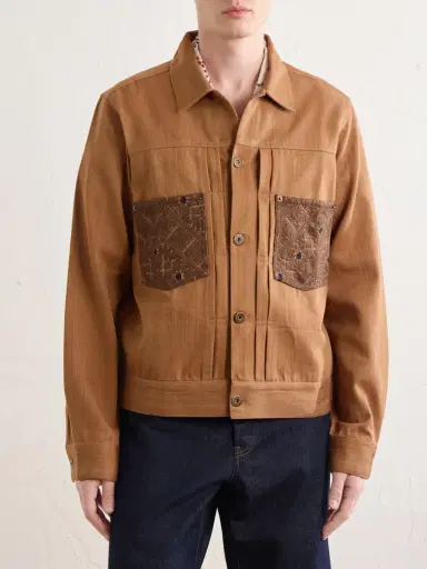 Kardo Marvin Cotton-Jacquard Trucker Jacket - Men | Thumbnail 3 Kardo Marvin Cotton-Jacquard Trucker Jacket - Men | Thumbnail 3
