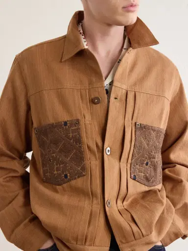 Kardo Marvin Cotton-Jacquard Trucker Jacket - Men | Thumbnail 5 Kardo Marvin Cotton-Jacquard Trucker Jacket - Men | Thumbnail 5