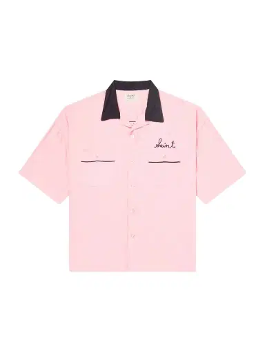 SAINT Mxxxxxx Deck of Cards Convertible-Collar Logo-Embroidered Satin Shirt - Men | Thumbnail 1 SAINT Mxxxxxx Deck of Cards Convertible-Collar Logo-Embroidered Satin Shirt - Men | Thumbnail 1