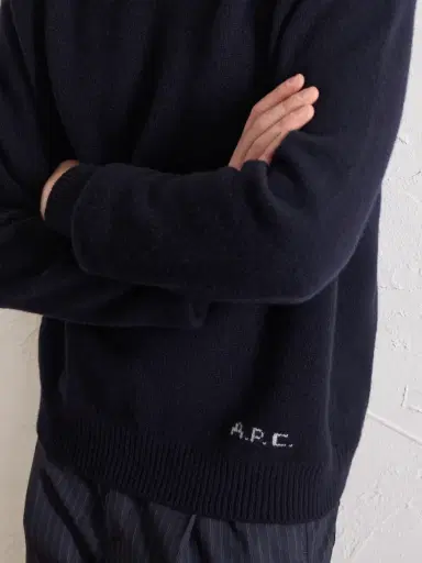 A.P.C. Edmond Logo-Intarsia Wool Sweater - Men | Thumbnail 5 A.P.C. Edmond Logo-Intarsia Wool Sweater - Men | Thumbnail 5