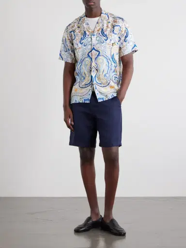 Orlebar Brown Maitan Camp-Collar Printed Silk-Satin Shirt - Men | Thumbnail 2 Orlebar Brown Maitan Camp-Collar Printed Silk-Satin Shirt - Men | Thumbnail 2