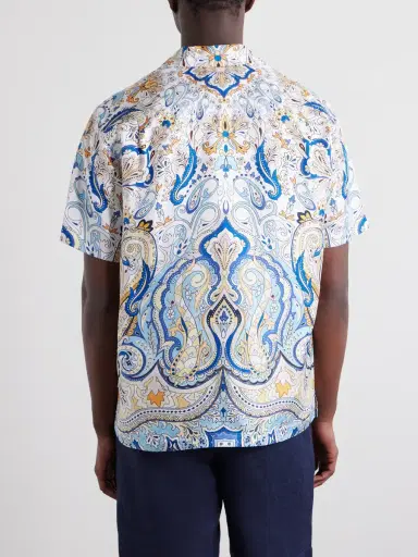 Orlebar Brown Maitan Camp-Collar Printed Silk-Satin Shirt - Men | Thumbnail 4 Orlebar Brown Maitan Camp-Collar Printed Silk-Satin Shirt - Men | Thumbnail 4