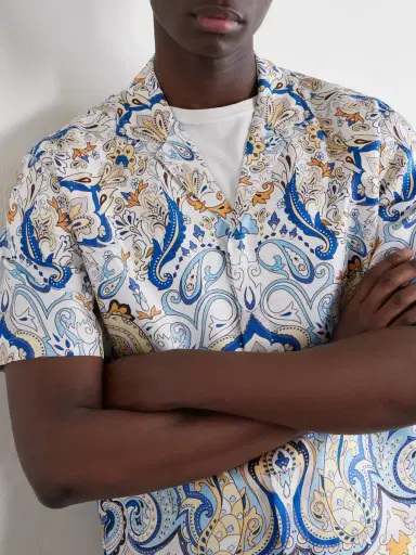 Orlebar Brown Maitan Camp-Collar Printed Silk-Satin Shirt - Men | Thumbnail 5 Orlebar Brown Maitan Camp-Collar Printed Silk-Satin Shirt - Men | Thumbnail 5