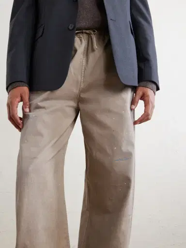 Acne Studios Wide-Leg Paint-Splattered Cotton-Twill Trousers - Men | Thumbnail 5 Acne Studios Wide-Leg Paint-Splattered Cotton-Twill Trousers - Men | Thumbnail 5