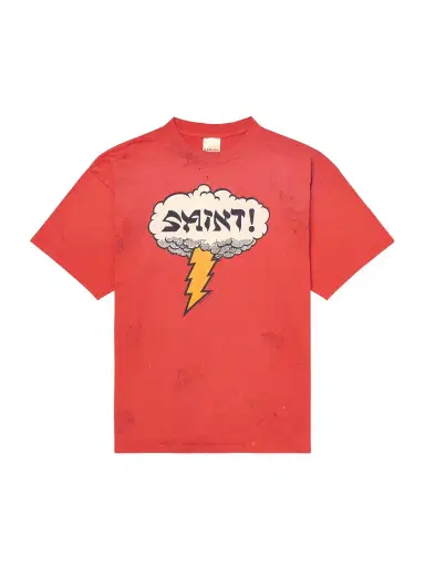 SAINT Mxxxxxx Distressed Logo-Print Cotton-Jersey T-Shirt - Men | Thumbnail 1 SAINT Mxxxxxx Distressed Logo-Print Cotton-Jersey T-Shirt - Men | Thumbnail 1