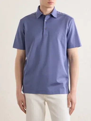 Zegna Knitted Cotton-Piqué Polo Shirt - Men | Thumbnail 3 Zegna Knitted Cotton-Piqué Polo Shirt - Men | Thumbnail 3