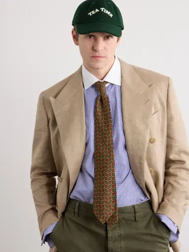 Drake's Tea Time Embroidered Wool Baseball Cap - Men | Thumbnail 3 Drake's Tea Time Embroidered Wool Baseball Cap - Men | Thumbnail 3