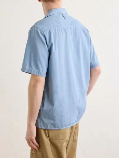 NN07 Julio SS 5765 Camp-Collar Cotton Chambray Shirt - Men | Thumbnail 4 NN07 Julio SS 5765 Camp-Collar Cotton Chambray Shirt - Men | Thumbnail 4