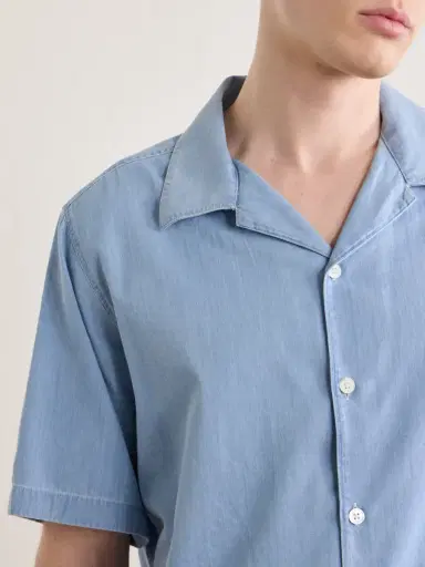 NN07 Julio SS 5765 Camp-Collar Cotton Chambray Shirt - Men | Thumbnail 5 NN07 Julio SS 5765 Camp-Collar Cotton Chambray Shirt - Men | Thumbnail 5