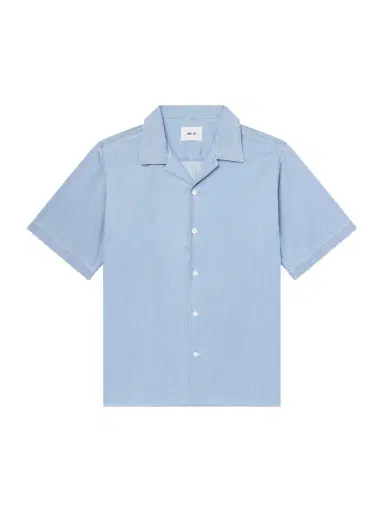 NN07 Julio SS 5765 Camp-Collar Cotton Chambray Shirt - Men | Thumbnail 1 NN07 Julio SS 5765 Camp-Collar Cotton Chambray Shirt - Men | Thumbnail 1