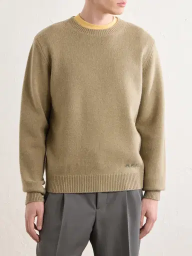 A.P.C. Edmond Logo-Intarsia Wool Sweater - Men | Thumbnail 3 A.P.C. Edmond Logo-Intarsia Wool Sweater - Men | Thumbnail 3