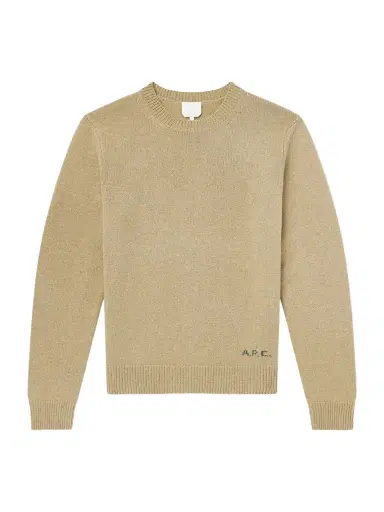 A.P.C. Edmond Logo-Intarsia Wool Sweater - Men | Thumbnail 1 A.P.C. Edmond Logo-Intarsia Wool Sweater - Men | Thumbnail 1