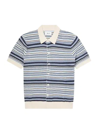 NN07 Nolan Striped Organic Cotton Polo Shirt - Men | Thumbnail 1 NN07 Nolan Striped Organic Cotton Polo Shirt - Men | Thumbnail 1