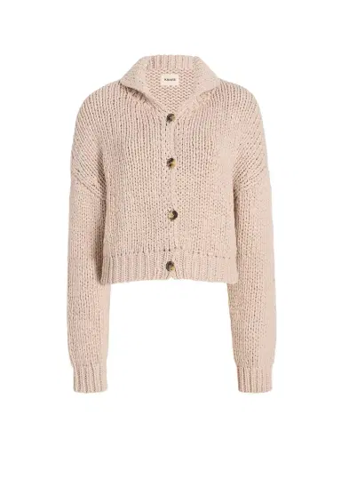 Khaite Lotta Cardigan In Parchment | Thumbnail 1 Khaite Lotta Cardigan In Parchment | Thumbnail 1