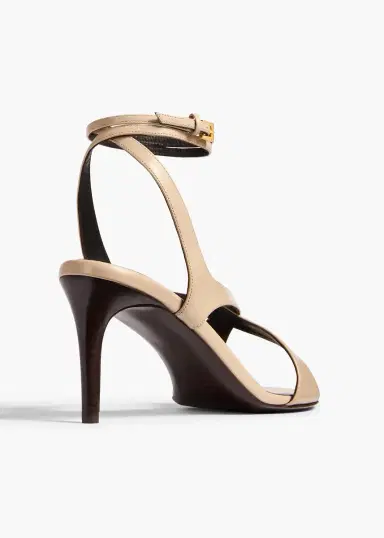 Khaite Liria Ankle Strap Sandal In Nude Glazed Leather | Thumbnail 4 Khaite Liria Ankle Strap Sandal In Nude Glazed Leather | Thumbnail 4