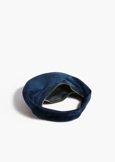 Khaite Mini Olivia Hobo In Midnight Navy Suede | Thumbnail 3 Khaite Mini Olivia Hobo In Midnight Navy Suede | Thumbnail 3