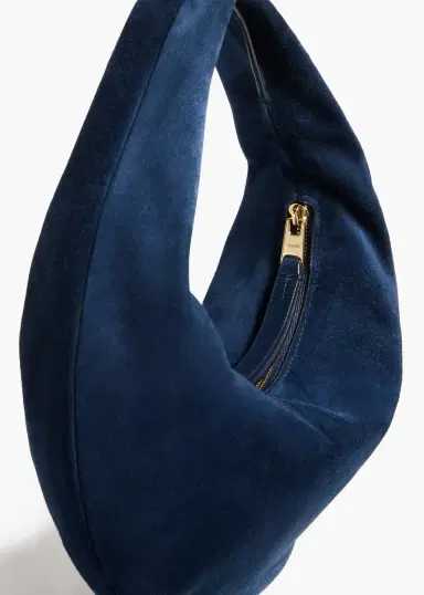 Khaite Mini Olivia Hobo In Midnight Navy Suede | Thumbnail 4 Khaite Mini Olivia Hobo In Midnight Navy Suede | Thumbnail 4