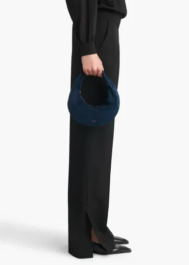 Khaite Mini Olivia Hobo In Midnight Navy Suede | Thumbnail 5 Khaite Mini Olivia Hobo In Midnight Navy Suede | Thumbnail 5