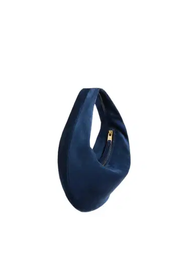 Khaite Mini Olivia Hobo In Midnight Navy Suede | Thumbnail 1 Khaite Mini Olivia Hobo In Midnight Navy Suede | Thumbnail 1