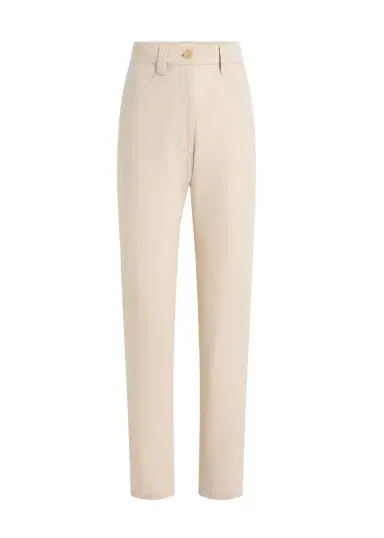 Khaite Callum Pant In Oatmeal | Thumbnail 1 Khaite Callum Pant In Oatmeal | Thumbnail 1