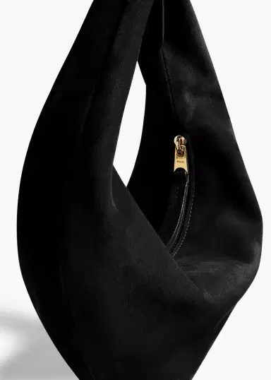 Khaite Mini Olivia Hobo In Black Suede | Thumbnail 4 Khaite Mini Olivia Hobo In Black Suede | Thumbnail 4