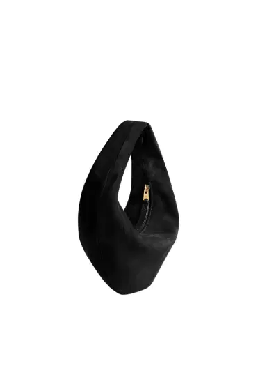 Khaite Mini Olivia Hobo In Black Suede | Thumbnail 1 Khaite Mini Olivia Hobo In Black Suede | Thumbnail 1
