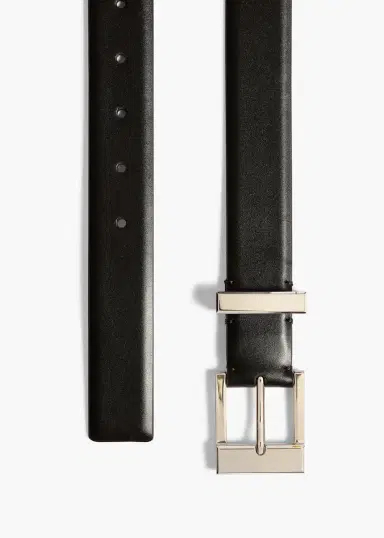 Khaite Medium Manhattan Belt In Black Leather With Silver | Thumbnail 2 Khaite Medium Manhattan Belt In Black Leather With Silver | Thumbnail 2