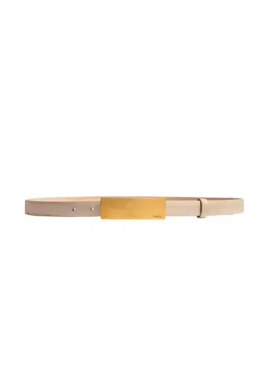 Khaite Berlin Belt In Burro Leather With Antique Gold | Thumbnail 1 Khaite Berlin Belt In Burro Leather With Antique Gold | Thumbnail 1