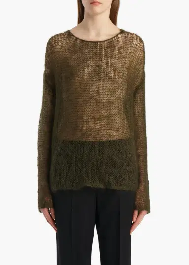 Khaite Wendy Sweater In Dark Olive | Thumbnail 3 Khaite Wendy Sweater In Dark Olive | Thumbnail 3